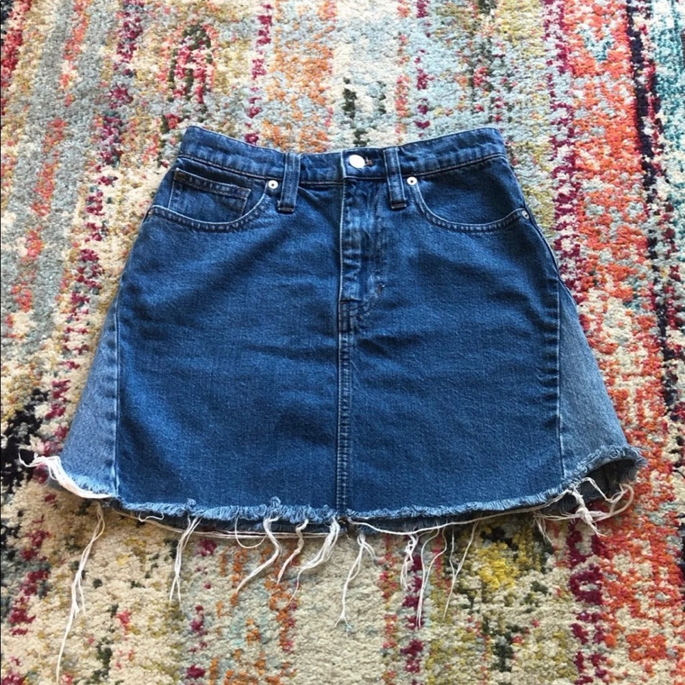 Madewell A Line Denim Skirt
